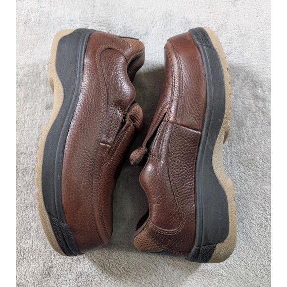 Florscheim Steel Toe Shoes Mens M 7-W8.5 Brown Leather Slip On Safety Workwear - Picture 3 of 12